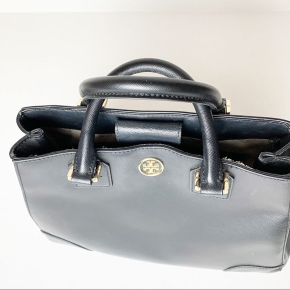 Tory Burch Black Robinson Triangle Tote - Picture 3 of 12